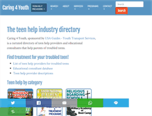 Tablet Screenshot of caring4youth.org